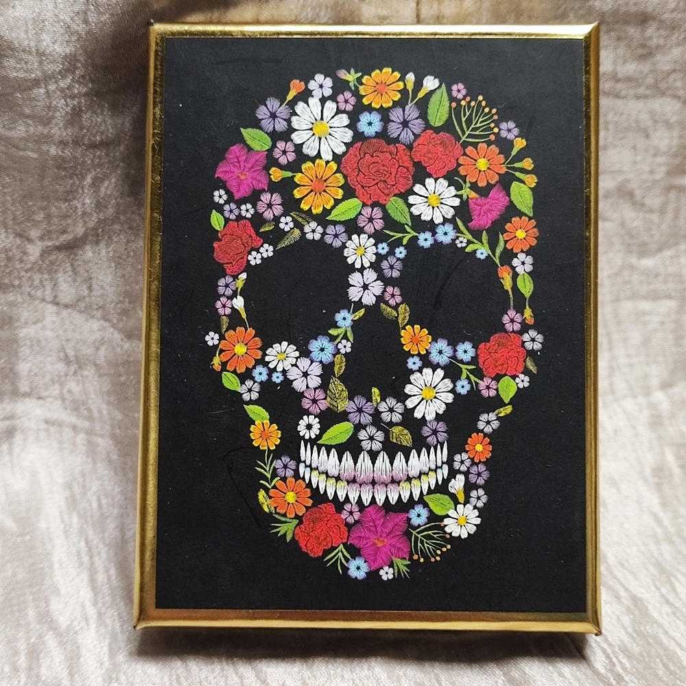 Bella Jack Sugar Skull Vibrant Multi Rhinestone Earrings NIB Day of the Dead NEW - Picture 8 of 10